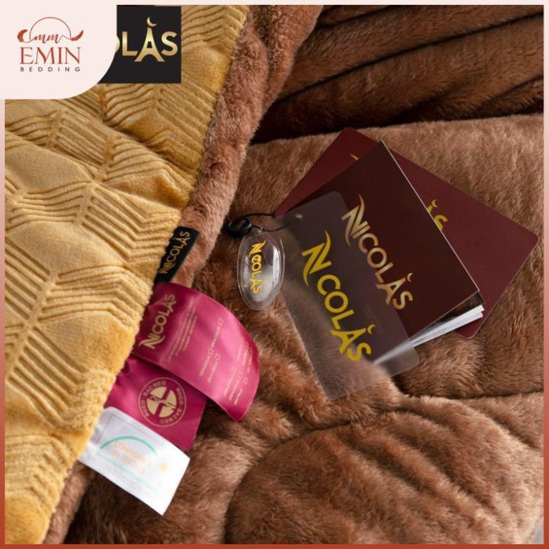 Chăn lông cừu Nicolas mẫu mới năm 2022, Hàng Cao Cấp Xuất Âu Chính Hãng