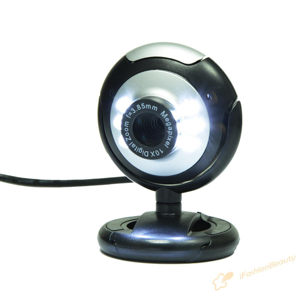 【New】HD 12.0 MP 6 LED USB Webcam Camera with Mic &amp; Night Vision for Desktop PC