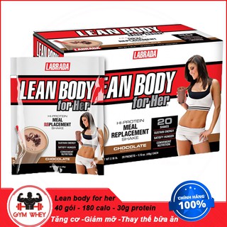 Cung Cấp Dinh Dưỡng Hoàn Chỉnh Thay Thế Bữa Ăn Tăng Cơ Phục Hồi Cơ Nuôi Dưỡng Cơ Cho Nữ Labrada Lean Body For Her 40 gói