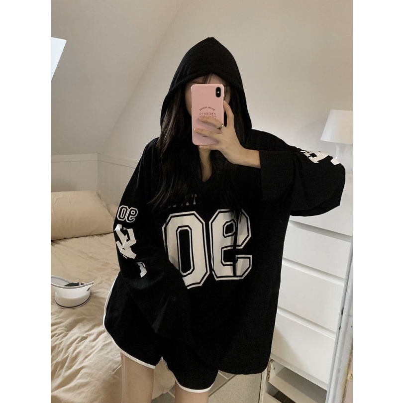 Jiashucheng Áo Hoodie Tay Dài In Chữ Phong Cách Hàn Quốc Dành Cho Nữ