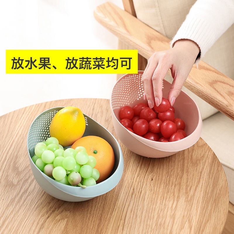 Rổ nhựa rửa rau củ, vo gạo có lỗ thoát nước tiện lợi kích thước 20x17x12,5cm