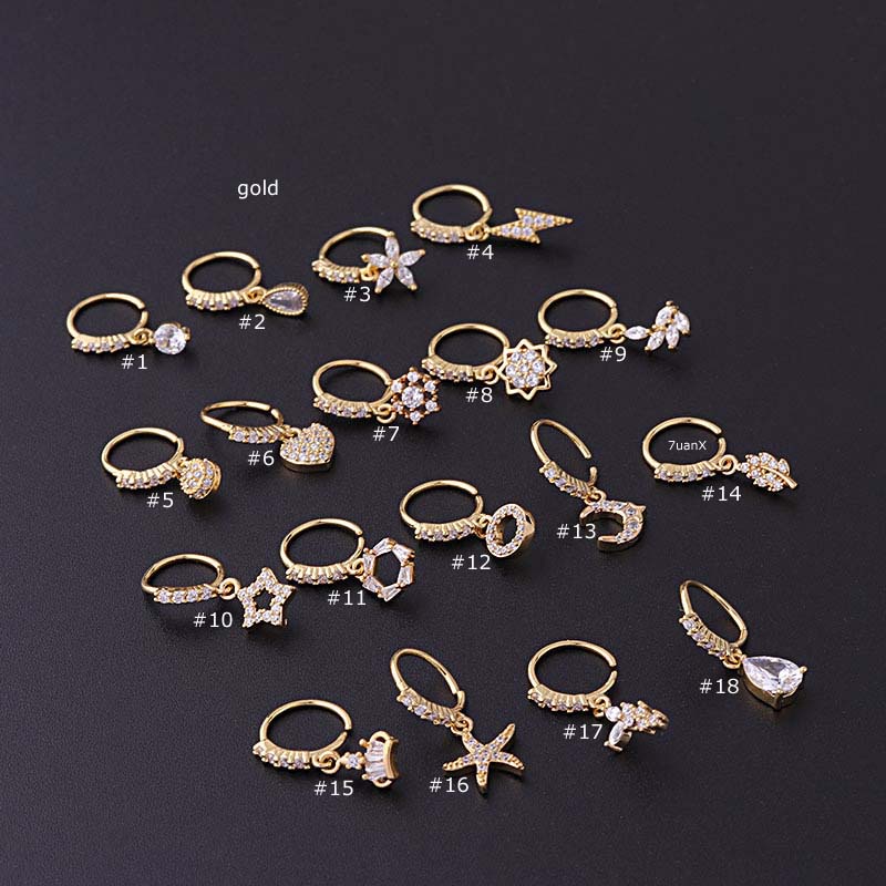 1 Khuyên Mũi Tròn Không Khóa Kích Thước 8mm 20G