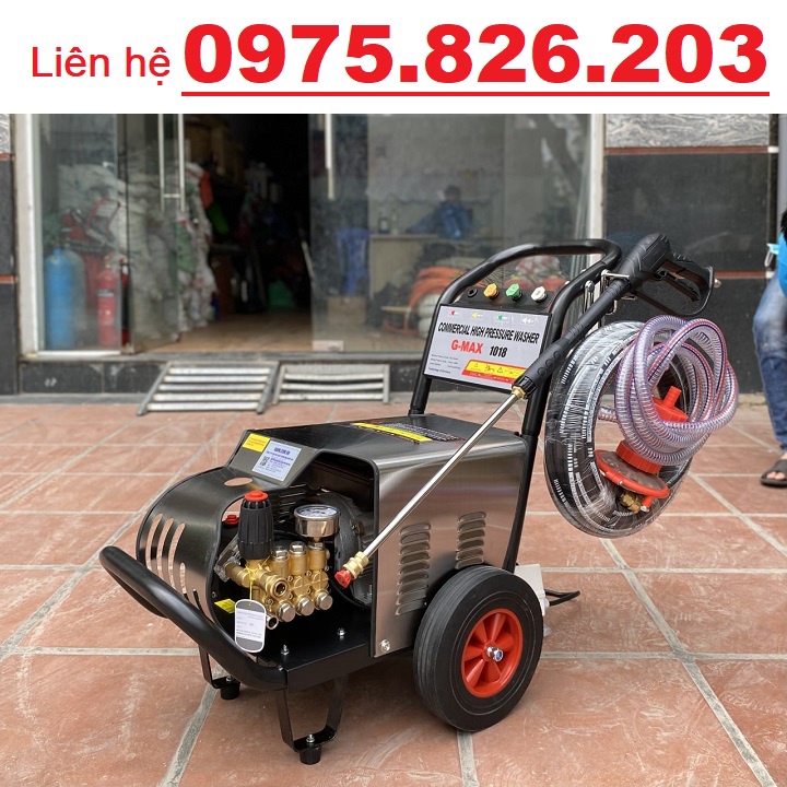 Máy Rửa Xe Cao Áp 3.5Kw Gmax GM-1018, Hàng Chính Hãng, Máy Phu Xịt Công Nghiệp