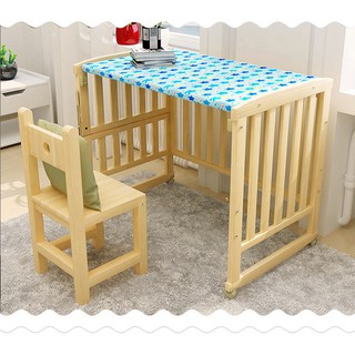 Cũi gỗ đa năng 2 tầng cho bé