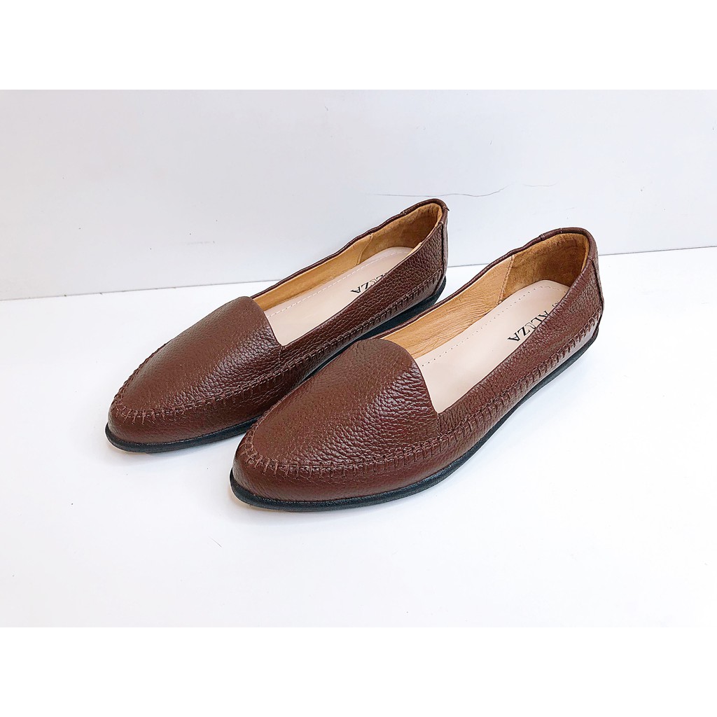 Aliza - Giày bệt da bò đế kếp 0011B