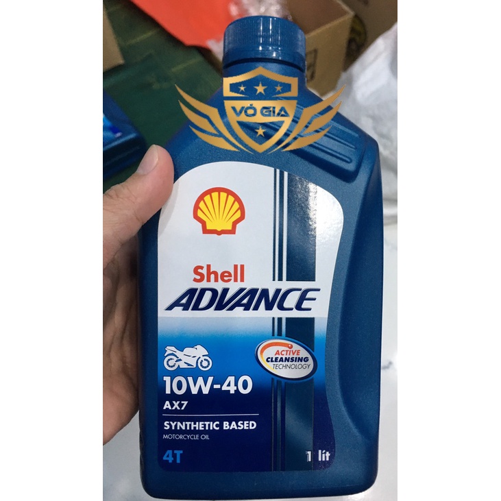 [Mã LIFEAUMAY giảm 10% tối đa 30k đơn 150k] NHỚT SHELL ADVANCE AX7 10W40 Synthetic dùng cho các dòng xe côn tay xe số