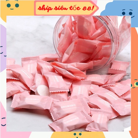 1 VIÊN Giấy nén du lịch hình viên kẹo 88005 ship siêu tốc88