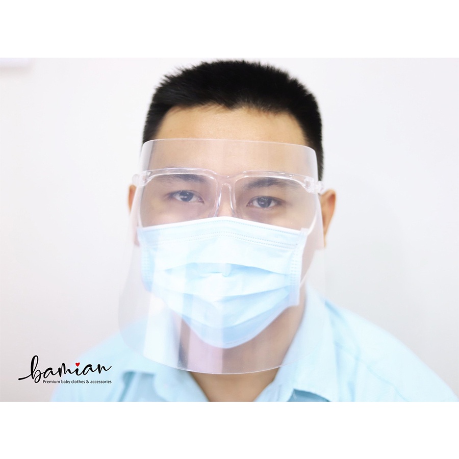 Kính chống giọt bắn phòng dịch FACE SHIELD chống gió bụi vi khuẩn an toàn (dạng mềm)