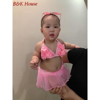 Đồ Bơi Bikini Bé Gái + Nón