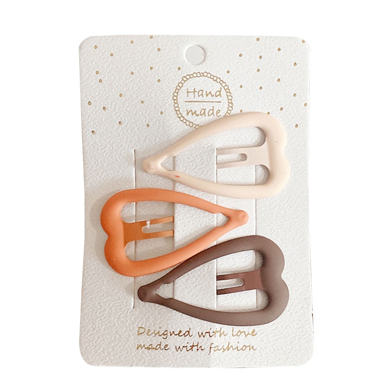 Bộ 3 Kẹp Tóc Kim Loại Chống Trượt Nhiều Màu Sắc Xinh Xắn Cho Bé Gái