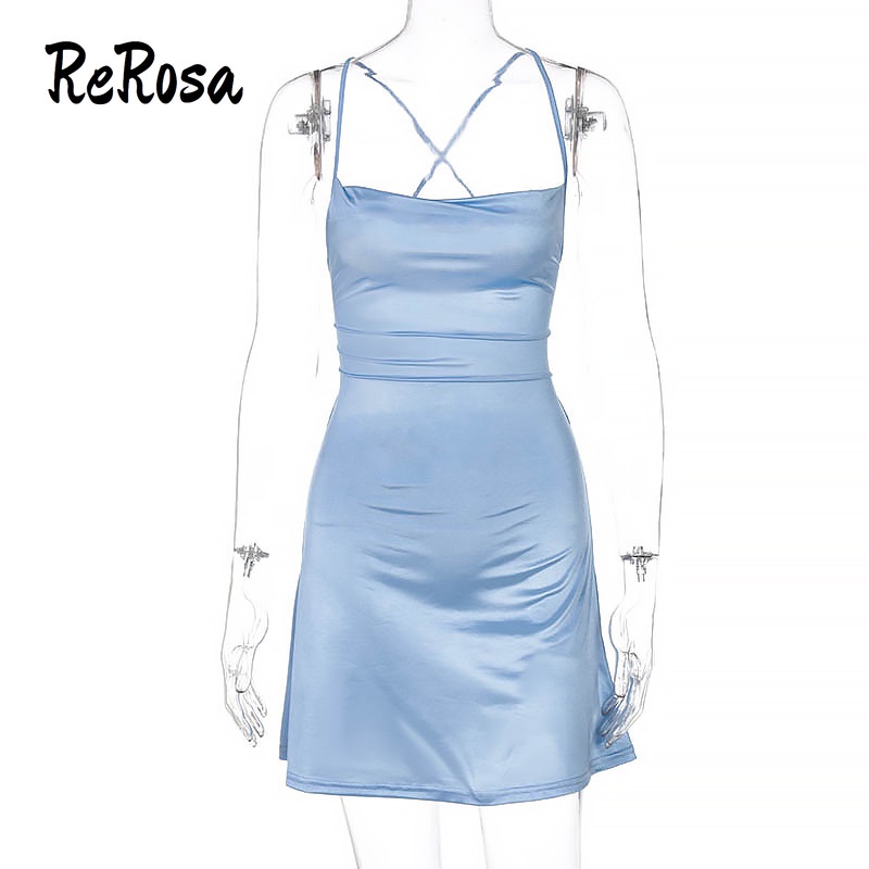 Đầm hai dây đan chéo Rerosa thời trang cho nữ