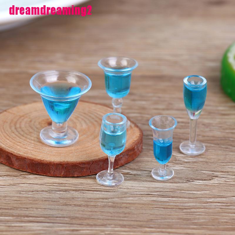 Bộ 6 Ly Rượu Vang Tỉ Lệ 1: 12 Trang Trí Nhà Búp Bê