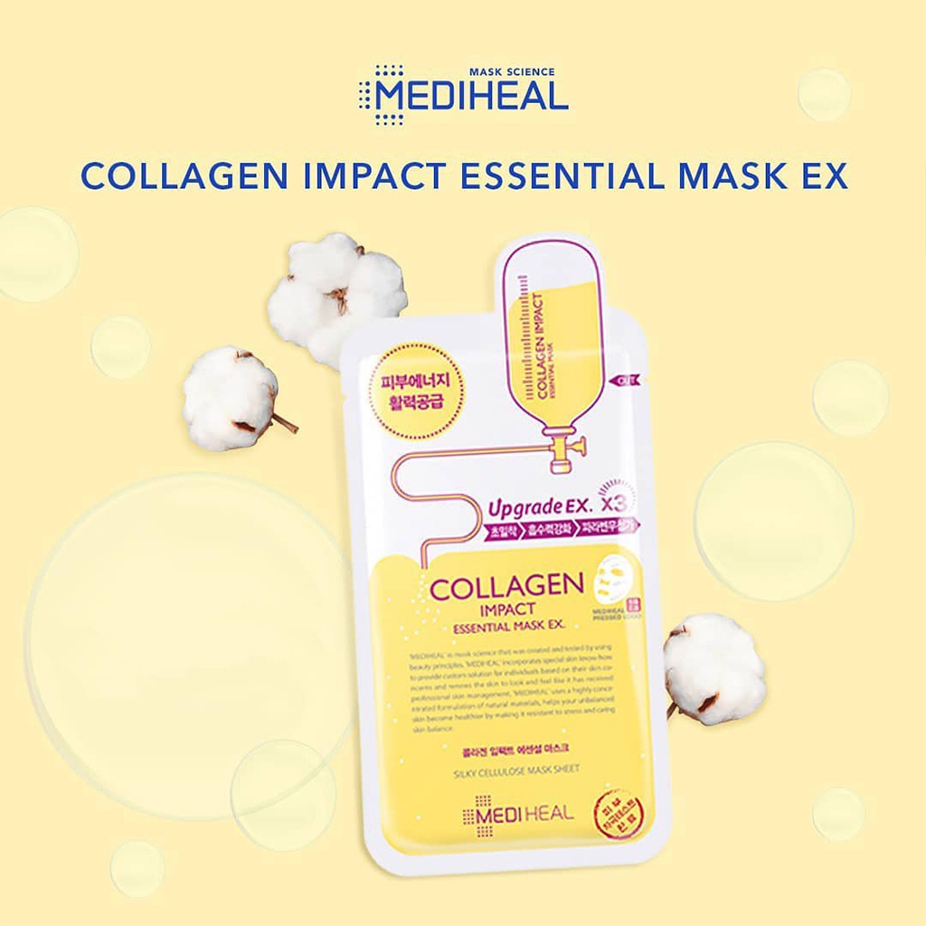 Mặt Nạ Mediheal Collagen [MIẾNG LẺ] Chống Lão Hóa Tái Tạo Da Mediheal Collagen Impact Essential Mask EX 24ml NHẬP KHẨU
