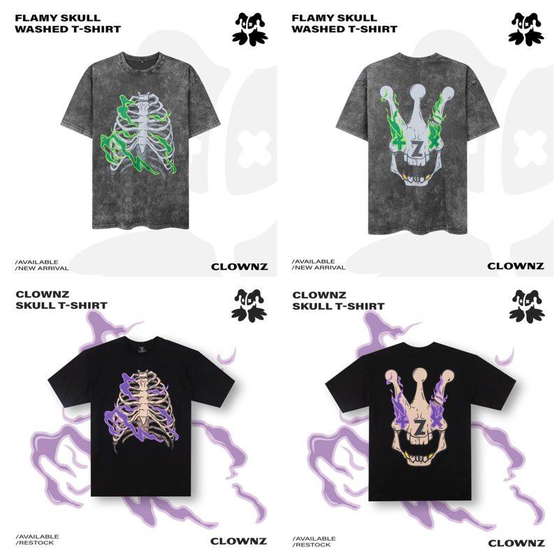 Skull T-skrt Clownz