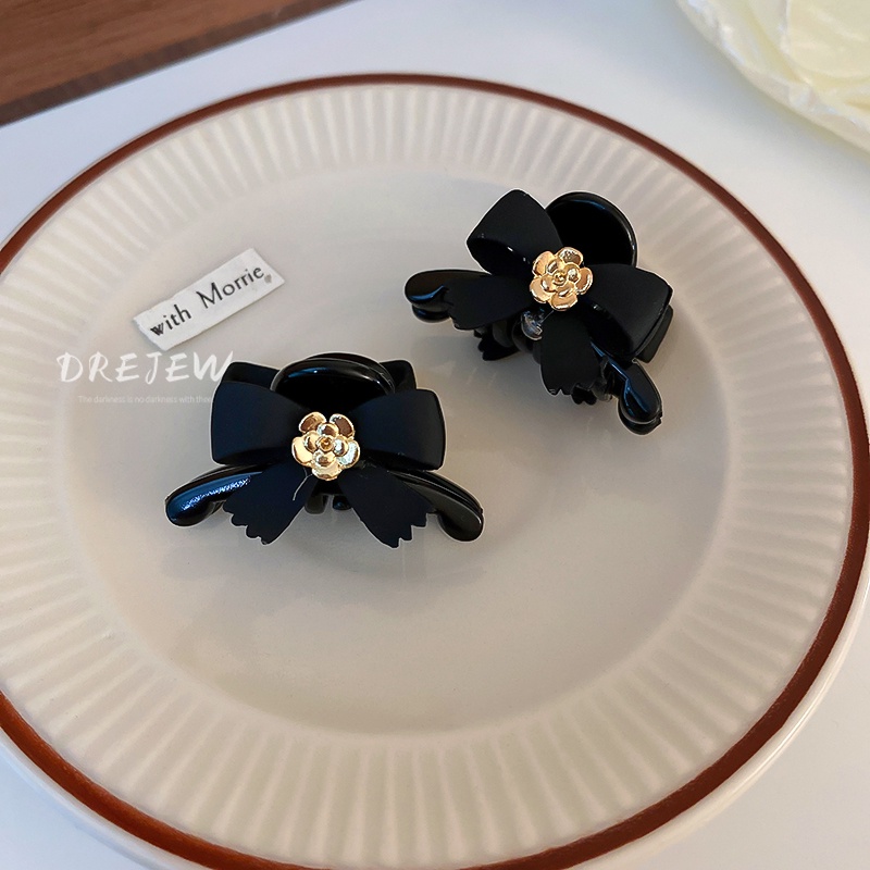 DREJEW Kẹp tóc mái đính hoa trà thời trang dễ phối đồ