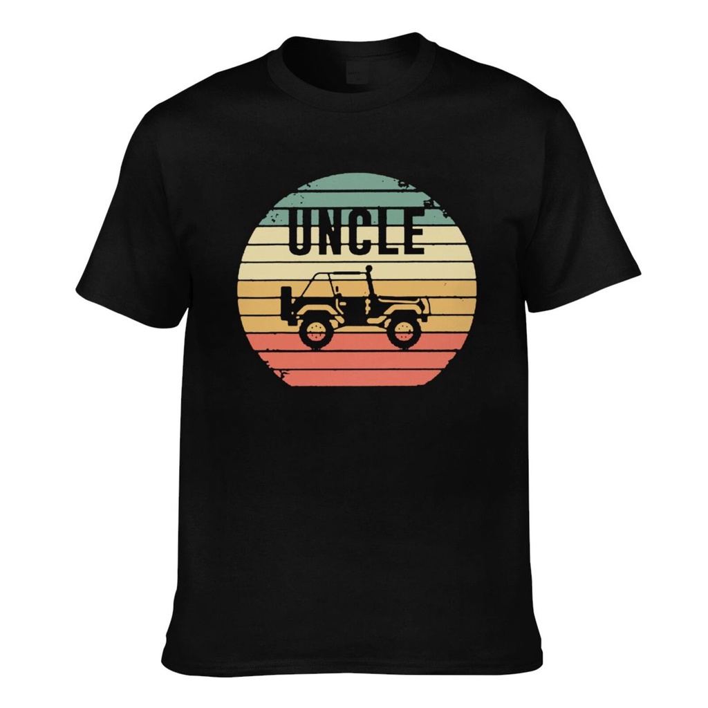 Áo thun Cotton nam Jeep Uncle Vintage Jeep Retro Sunset Jeep