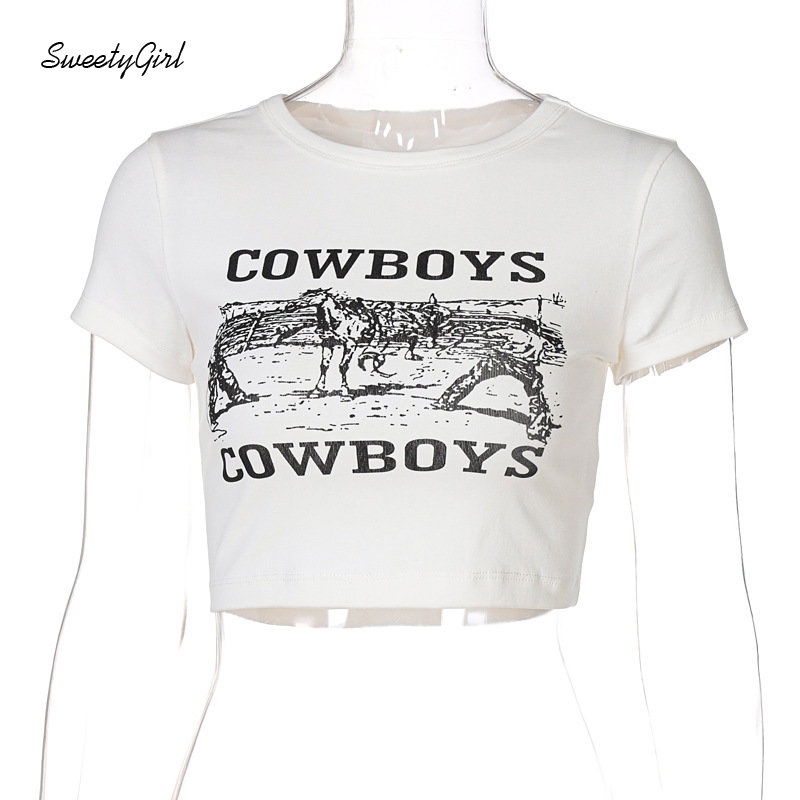 Áo Thun Croptop Ngắn Tay Cổ Tròn In Chữ Thời Trang 2022 Cho Nữ