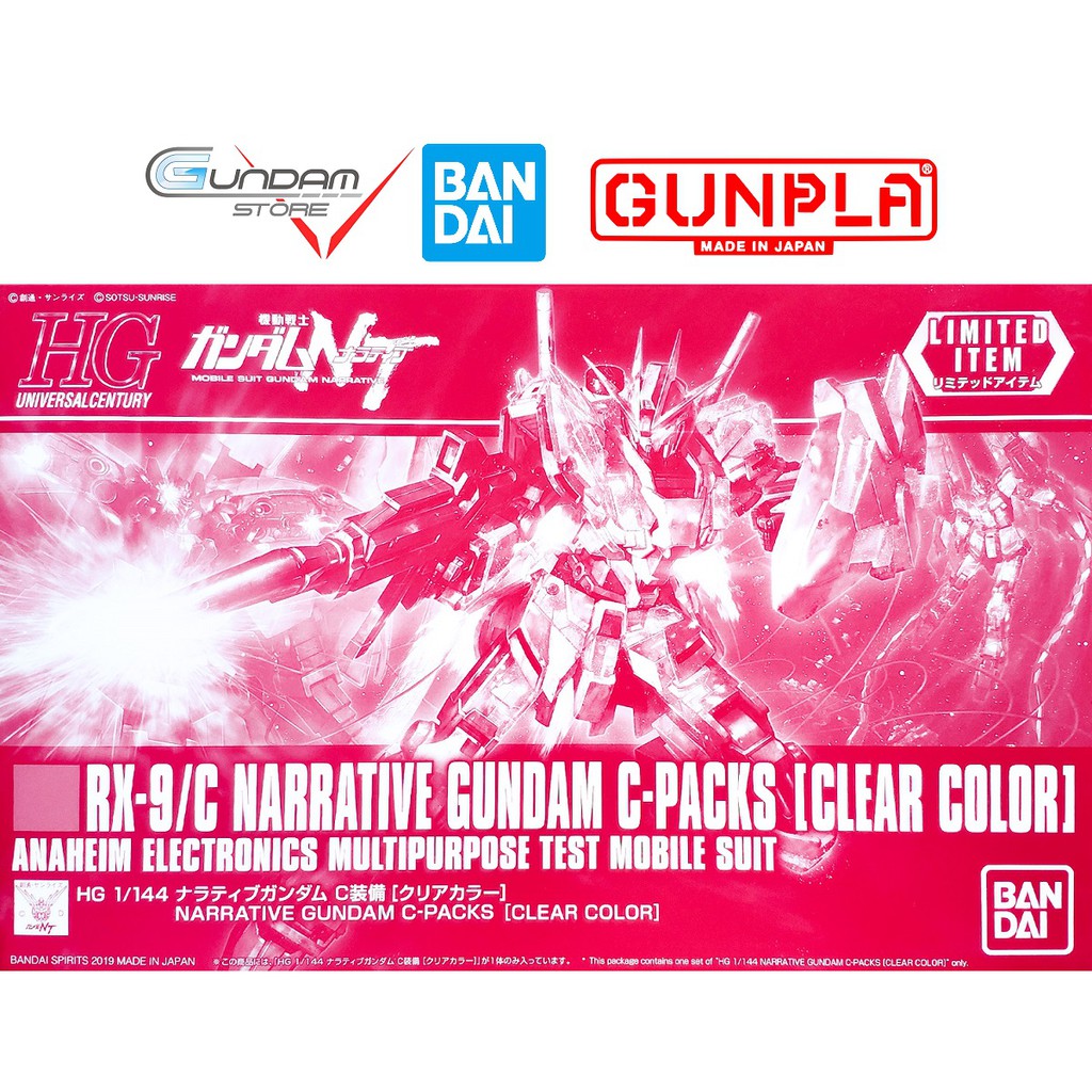 Mô Hình Gundam HG Narrative C Packs Clear Color P-Bandai 1/144 HGUC UC Đồ Chơi Lắp Ráp Anime Nhật