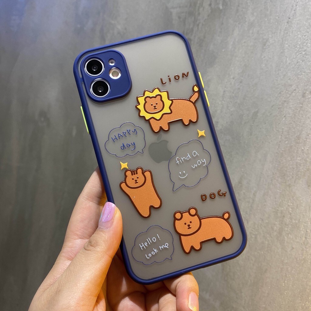 Ốp iPhone bảo vệ camera Tiger &amp; Lion iPhone  7 8 Plus X Xs XsMax iPhone 11 11 Pro 11 Promax