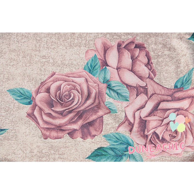 DUNEA Đầm Hai Dây Hở Lưng In Hoa Xinh Xắn Cho Nữ