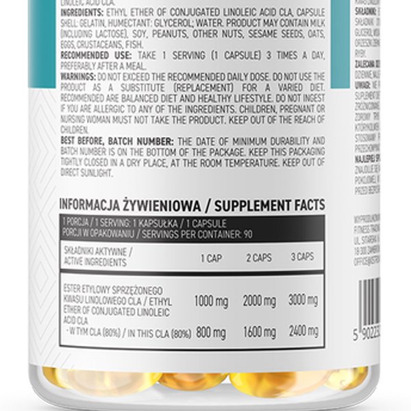 FAT BURNER OSTROVIT CLA 1000 180 VIÊN - HỖ TRỢ GIẢM CÂN CHUYỂN HOÁ CHẤT BÉO THÀNH NĂNG LƯỢNG-HÀNG BALAN