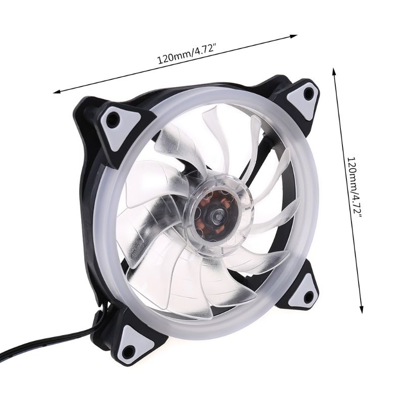 1 Bộ Quạt Tản Nhiệt Đèn LED RGB 120MM Tùy Chỉnh Kèm Ốc Vít Cho Máy Tính PC Laptop