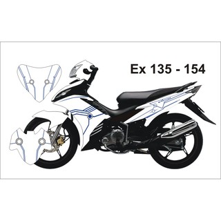 Tem Trùm Exciter 135 Trắng Chỉ Xanh-154
