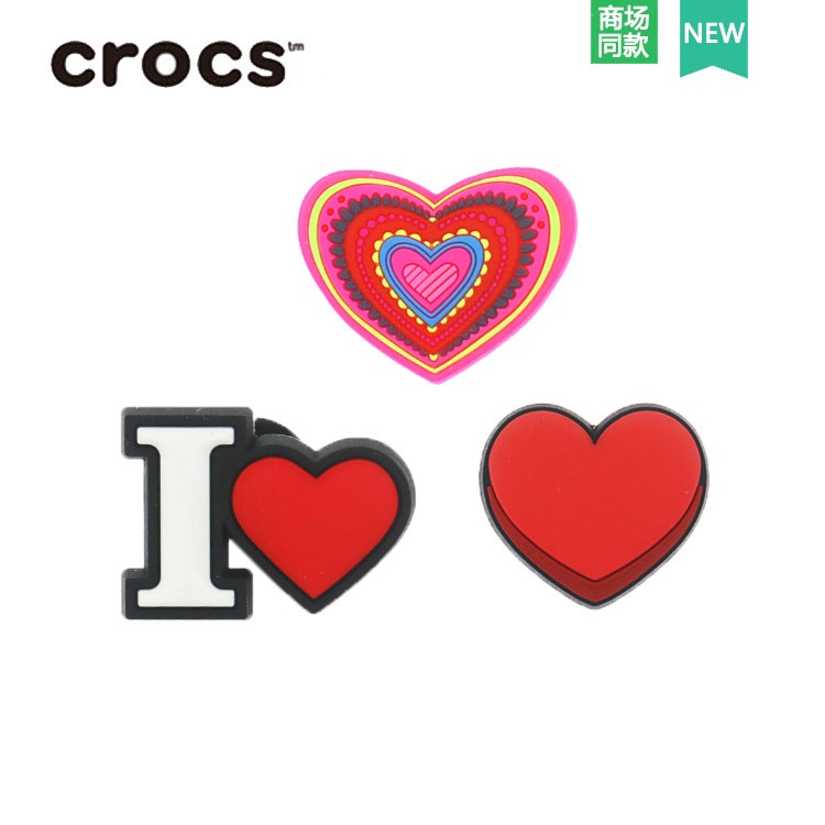 Mặt Phụ Kiện Giày Crocs Hình Trái Tim Croc Jibbitz