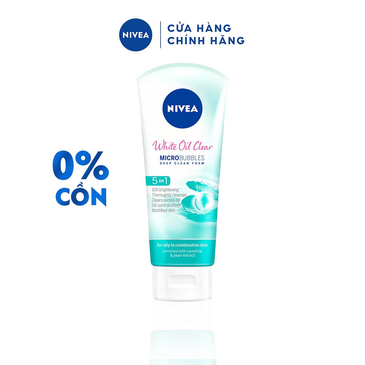 Sữa rửa mặt NIVEA White Oil Clear giúp trắng da sạch nhờn (100g) - 84951