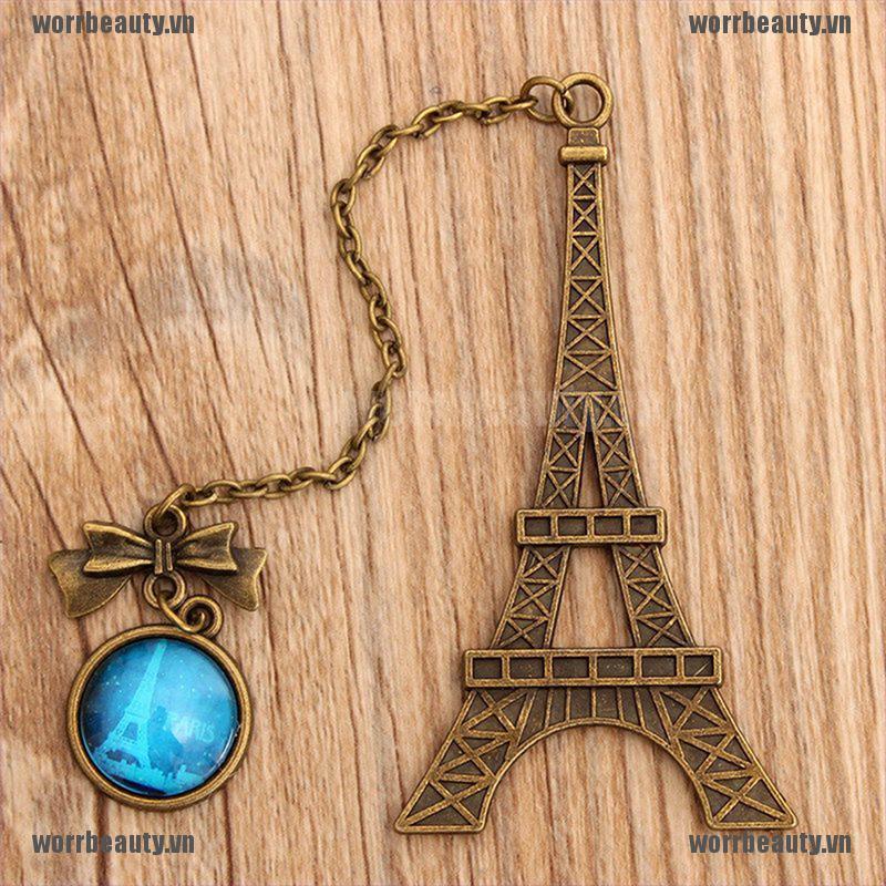 Thẻ Đánh Dấu Sách Bằng Kim Loại Hình Tháp Eiffel Phong Cách Vintage