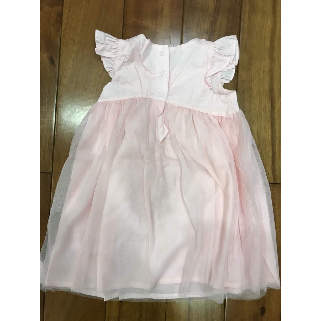 Váy chất thô màu hồng phấn dành cho bé gái 5 - 16 kg