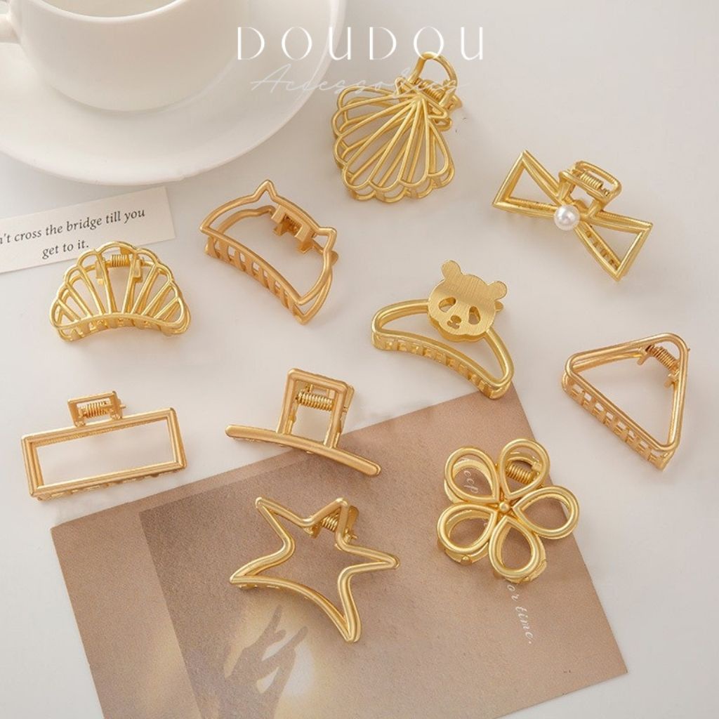 Phụ kiện tóc Doudou Cặp tóc mái Kẹp càng cua kim loại size nhỏ tiểu thư phong cách Hàn Quốc xinh xắn đáng yêu ZJ020