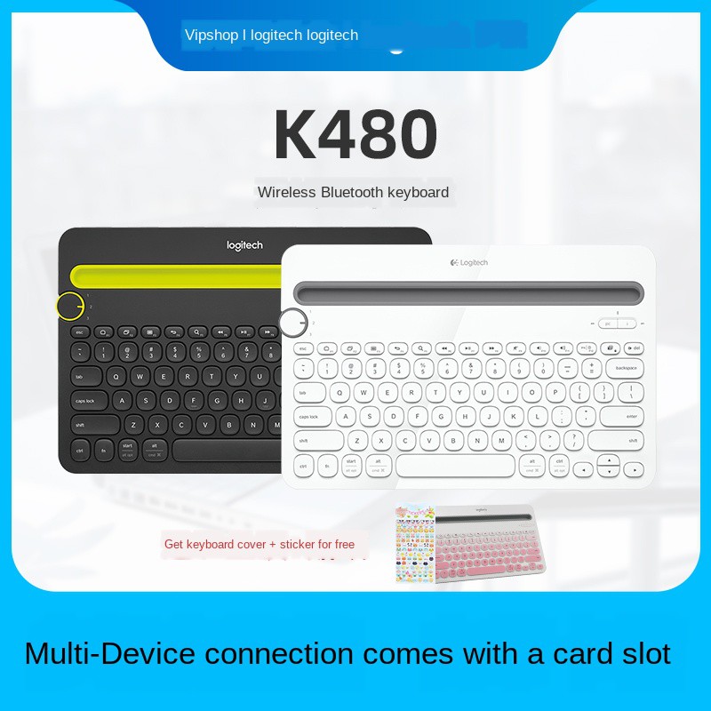 Bàn Phím Bluetooth Không Dây Logitech K480 Cho Android Mac Apple Iphone Ipad Laptop