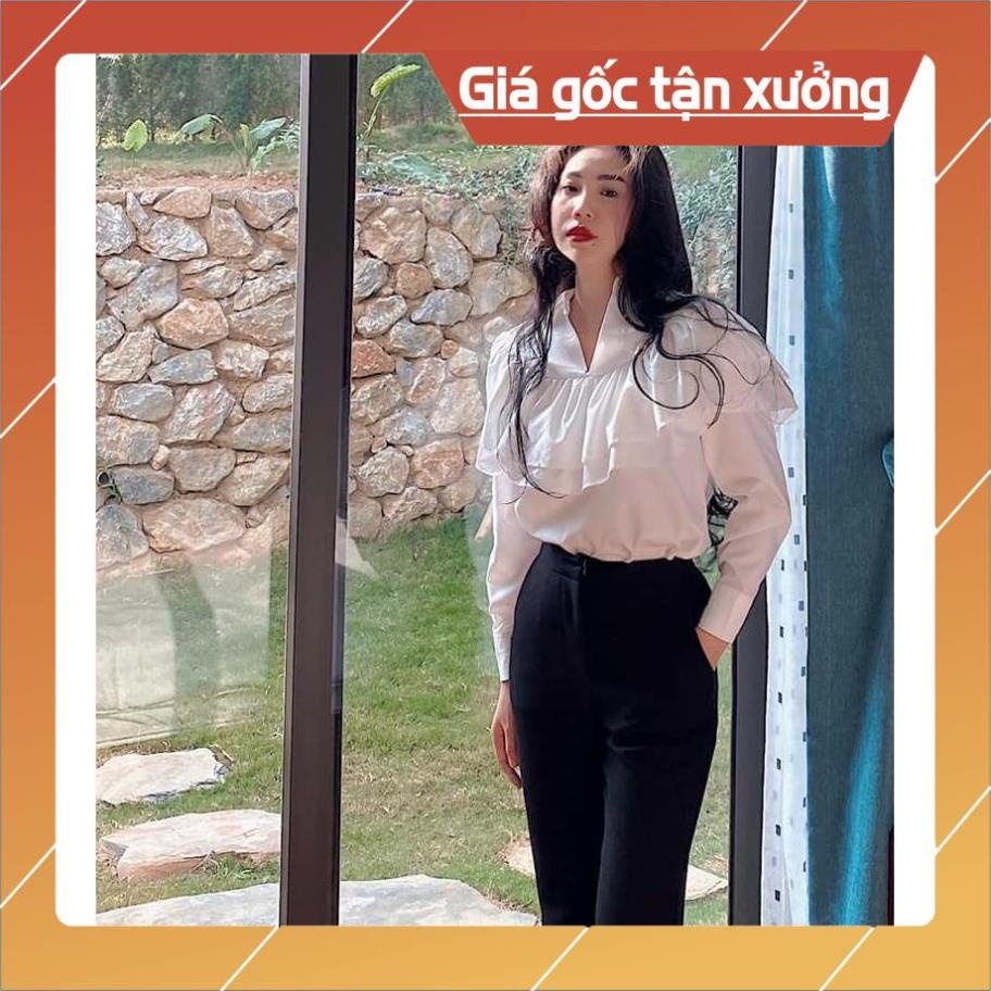 [Hàng Chất Lượng] (HÌNH THẬT) Áo Sơ Mi Bèo Ngực 2 Tầng (TRẮNG) | BigBuy360 - bigbuy360.vn