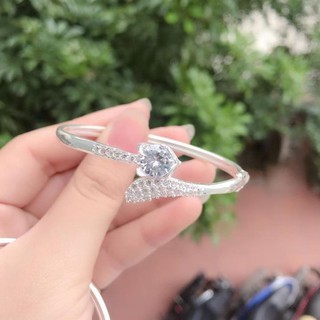 Lắc Tay Bạc Nữ Đính Đá Siêu Xinh Bạc Ta