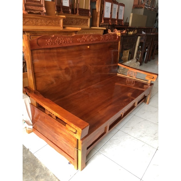 Ghế Trường Kỹ Gỗ Tràm Mặt Xoan Đào 1m2