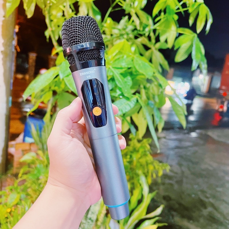 Micro Không Dây V6 Cho Loa Kéo - Loa Amply Bắt Sóng Mạnh
