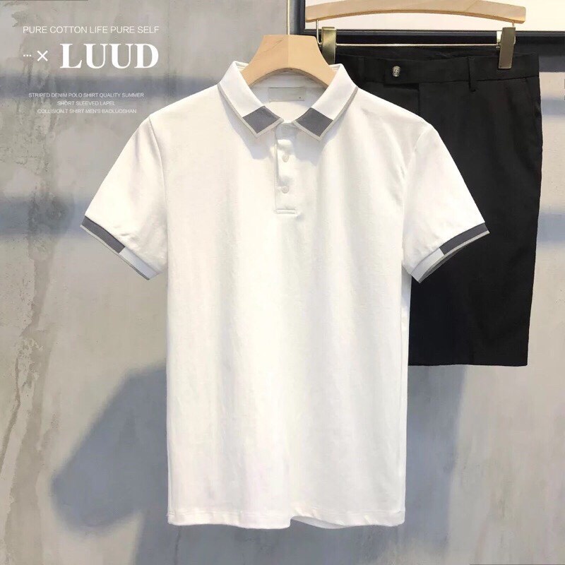 Áo thun nam POLO thiết kế vải cá sấu cotton cao cấp ngắn tay 2021