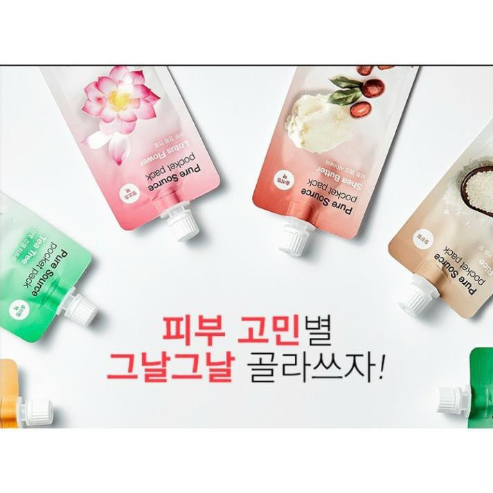 Mặt Nạ Ngủ Làm Dịu Da, Giảm Mụn Missha Pure Source Pocket Pack 10ml