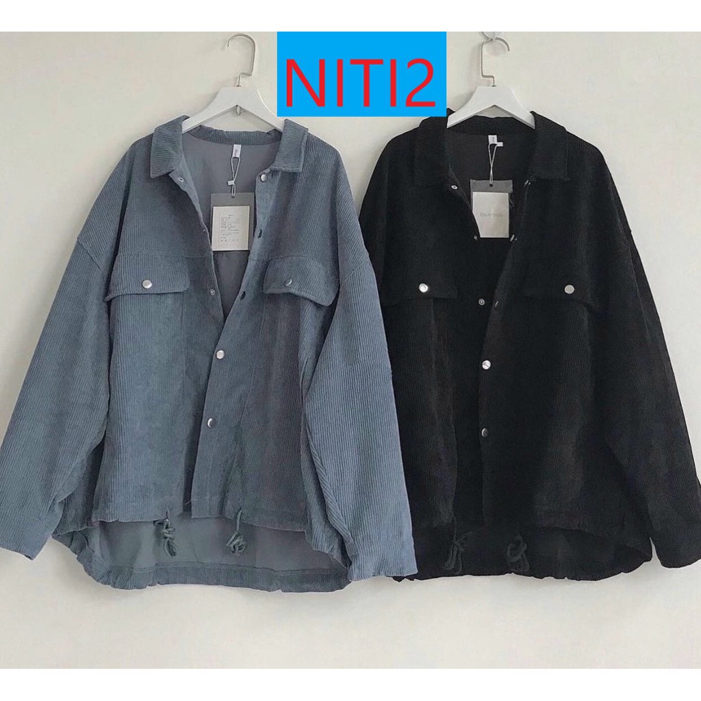 ÁO KHOÁC SƠ MI NHUNG NAM NỮ UNISEX 2 TÚI TRƯỚC MÀU XANH, ĐEN CAO CẤP NITI2 ĐỦ SIZE M, L, XL SIÊU MÁT MẺ, CỰC PHONG CÁCH