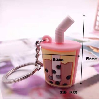 Móc Khoá Xe Hình Trà Sữa Cute