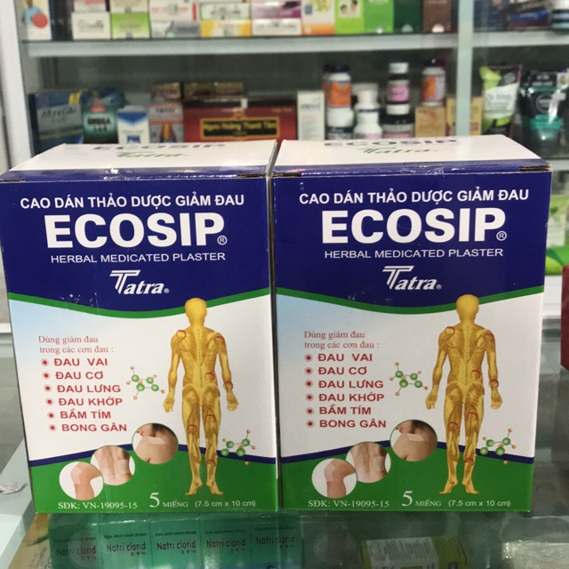 [Hàng Chính Hãng] - COMBO ECOSIP 20 gói x 5 miếng ( 7,5cmx10cm) - cao dán thảo dược - [ Bảo Lâm Pharma ]