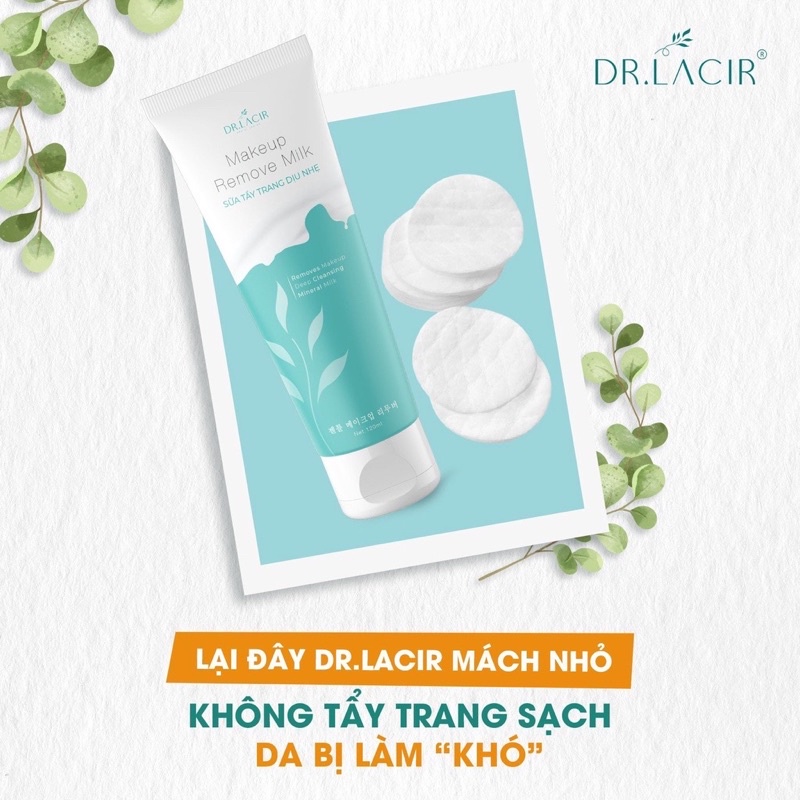Sữa Tẩy Trang Dịu Nhẹ DR.LACIR, Giúp làm sạch lớp maskup, thải độc da, làm mềm mịn da, sữa tẩy trang , dịu nhẹ | BigBuy360 - bigbuy360.vn