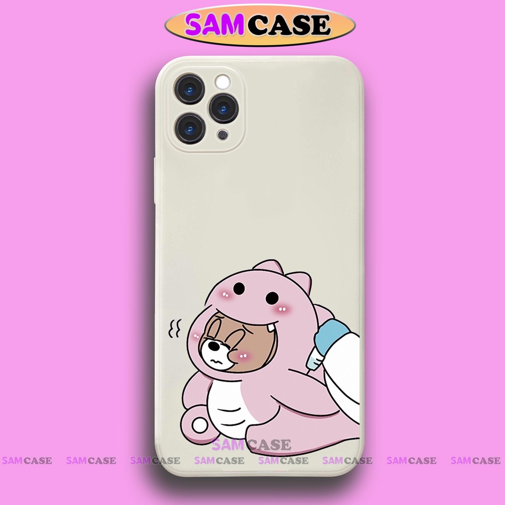 Ốp lưng iPhone cặp đôi hoạt hình Tom Jerry dễ thương đẹp cạnh viền vuông ip 6/6s/7/8/X/XS/XR/11/12/13/14 Pro Plus Max