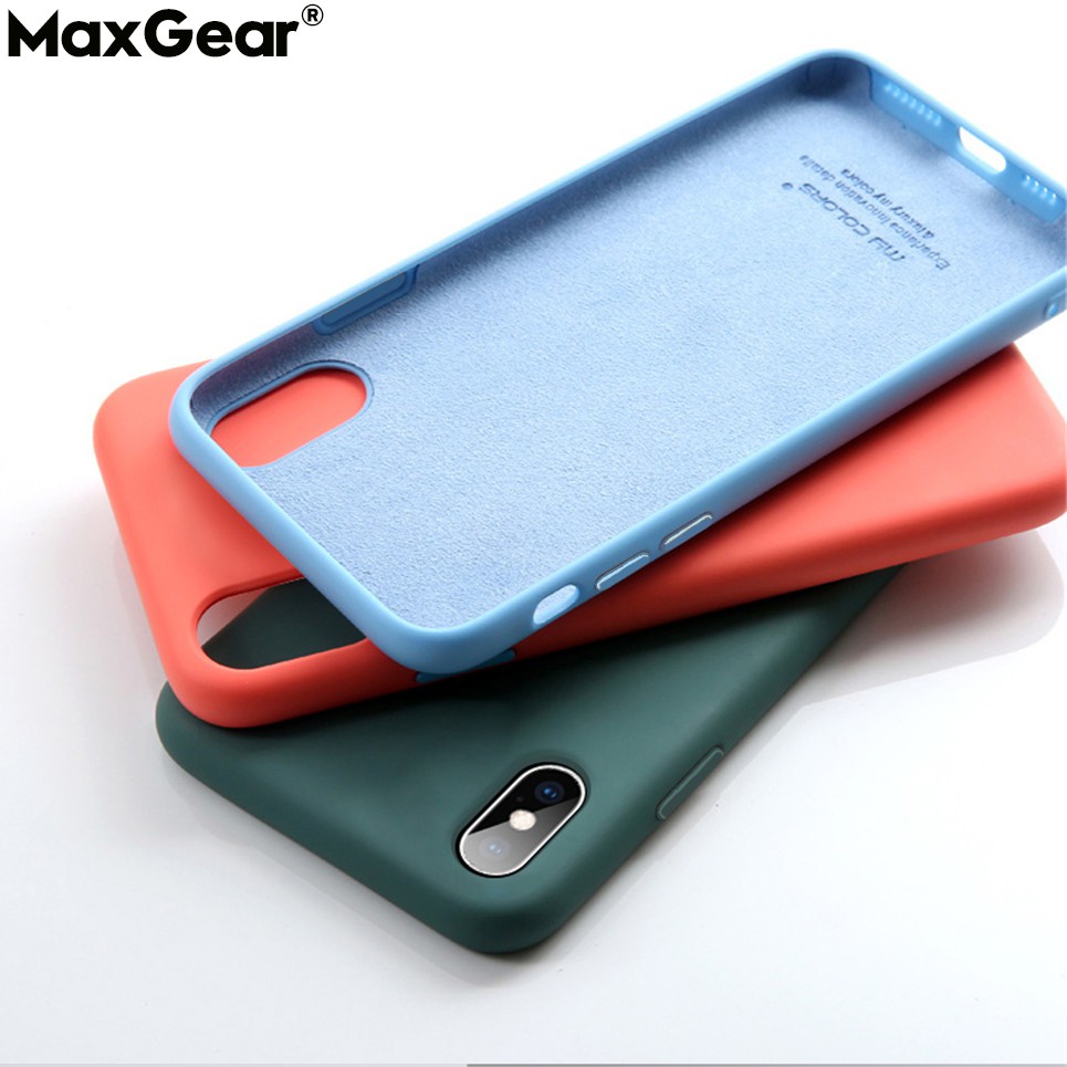 Ốp điện thoại silicon lỏng sang trọng cho iPhone 6 6s 7 8 plus X XR XS MAX 11 PRO MAX