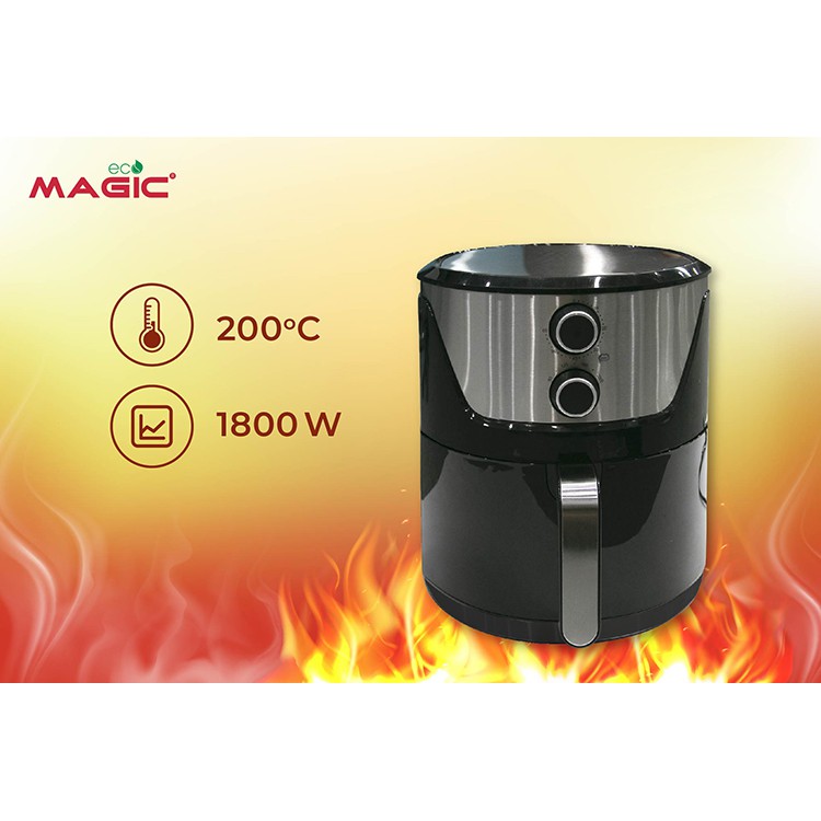 Nồi chiên nướng không dầu Magic Eco AC120 DUNG TÍCH SIÊU LỚN 7L - Hàng chính hãng