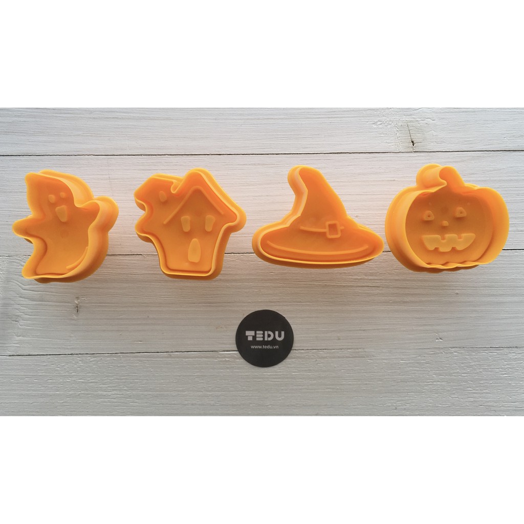 Bộ khuôn ấn Halloween chơi bột nặn đất nặn an toàn TEDU