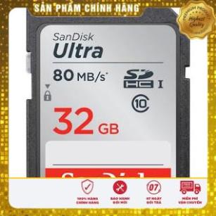 (giá khai trương) [BH 5 năm] Thẻ nhớ Máy ảnh SD 32GB Ultra Class10 UHS-I 80MB/s giá rẻ