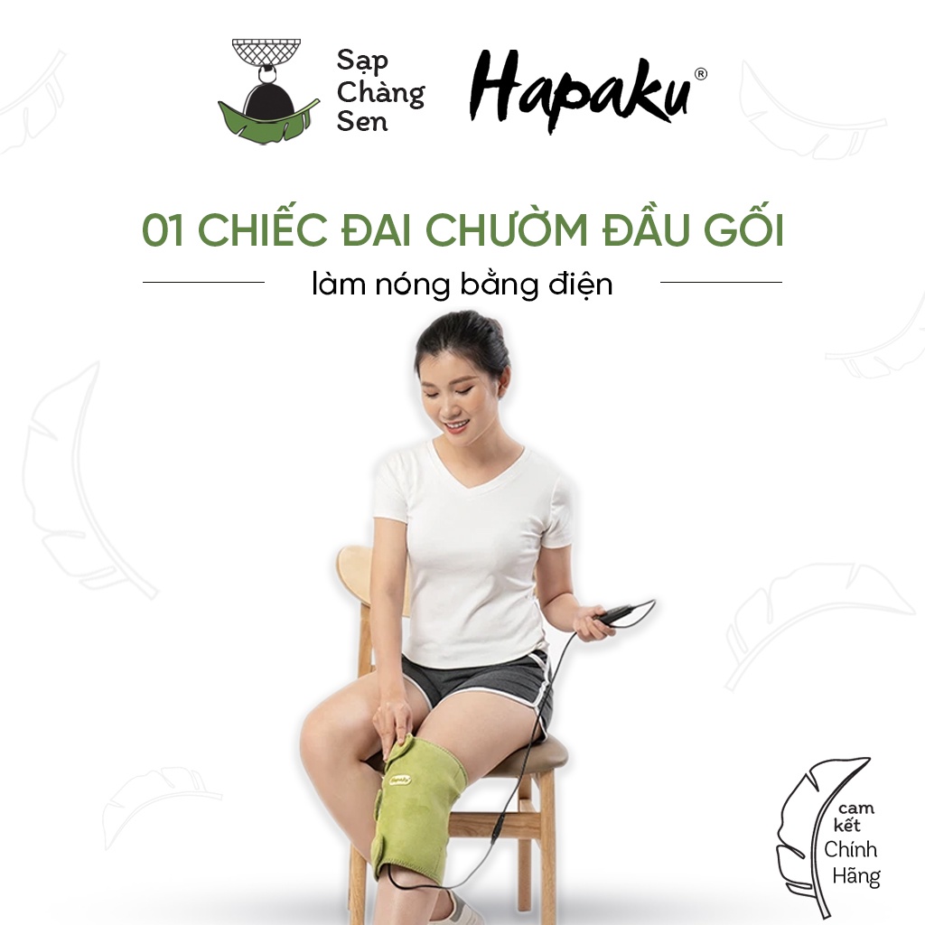 Đai chườm thảo dược đầu gối làm nóng bằng điện (Hapaku) - 1 chiếc