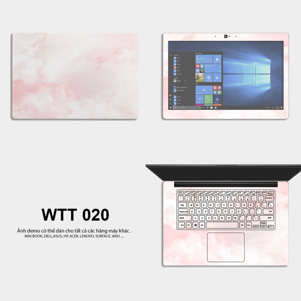 Bộ skin dán laptop mẫu Màu Nước / Có mẫu decal dán cho tất cả các hãng máy tính